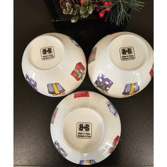 Set Of Christmas Appetizer Bowls 3 Pieces - Picture 2 of 4